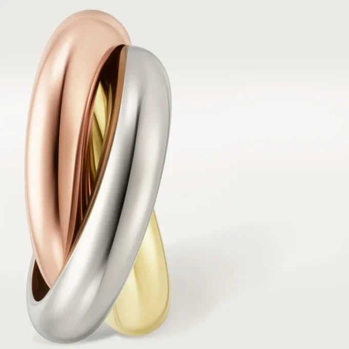 Trinity Hoop Earrings in Tricolor Gold | Cartier Us
