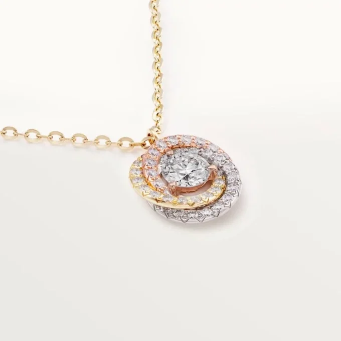 Trinity Pendant, 1 Diamond, Paved
