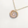 Trinity Pendant, 1 Diamond, Paved