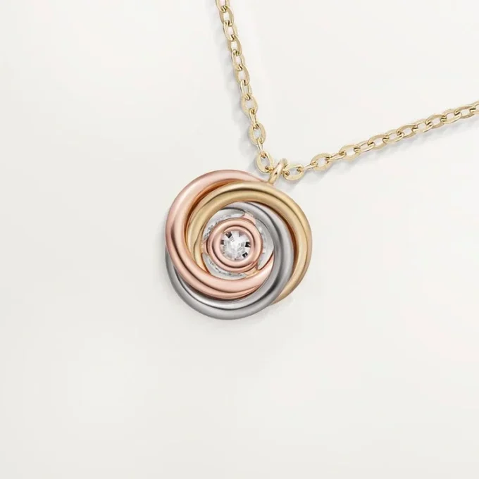 Trinity Pendant, 1 Diamond, Paved