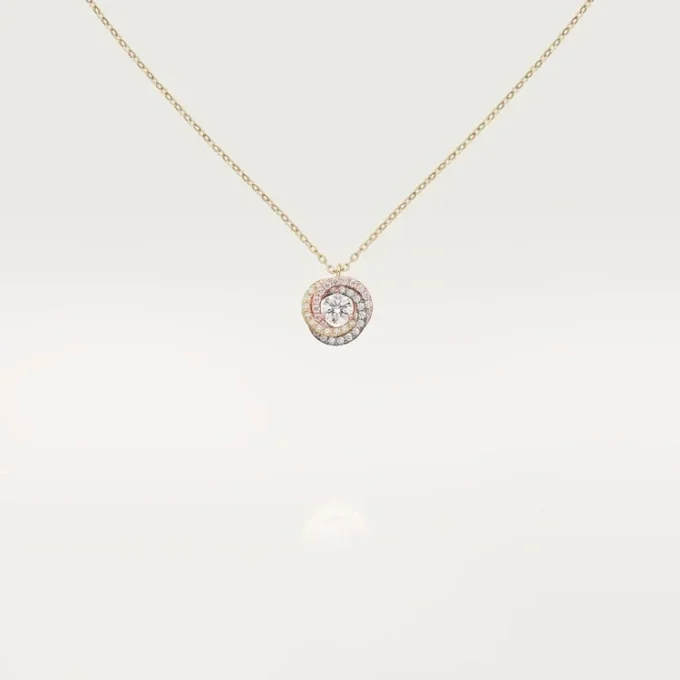 Trinity Pendant, 1 Diamond, Paved