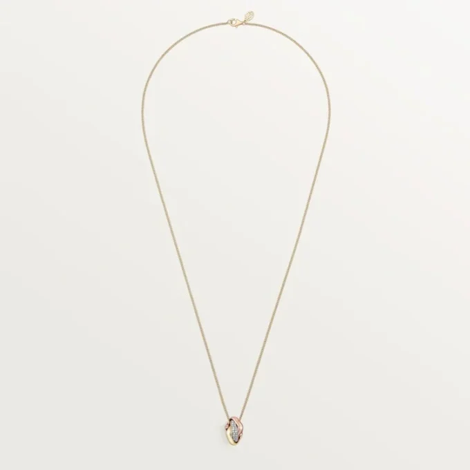 Trinity Pendant, Cushion-Shaped, Half-Paved