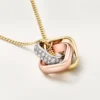 Trinity Pendant, Cushion-Shaped, Half-Paved