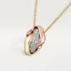 Trinity Pendant, Cushion-Shaped, Half-Paved