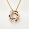 Trinity Pendant, Cushion-Shaped, Half-Paved