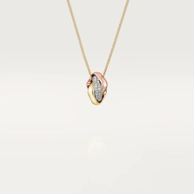 Trinity Pendant, Cushion-Shaped, Half-Paved