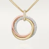 Trinity Pendant, Large Model, Semi-Paved