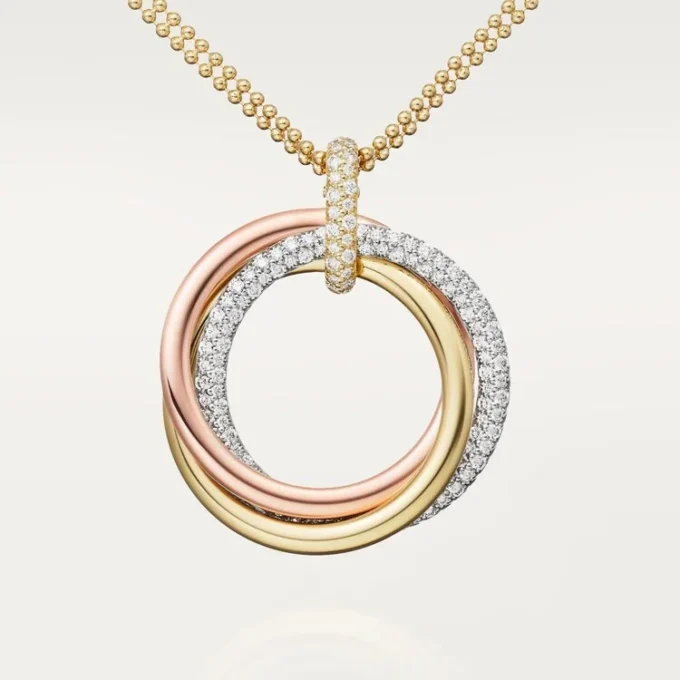 Trinity Pendant, Large Model, Semi-Paved