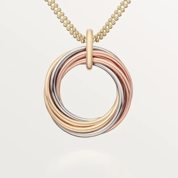 Trinity Pendant, Seven Rows, Diamonds