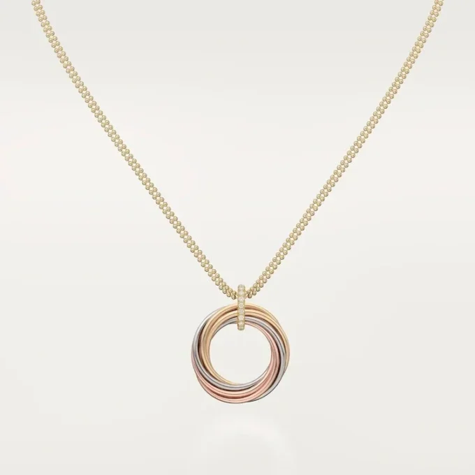 Trinity Pendant, Seven Rows, Diamonds