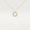 Trinity Pendant, Small Model, Half-Paved