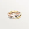 Trinity Ring, Classic Model, 5 Diamonds Trinity Ring, Classic Model, 5 Diamonds