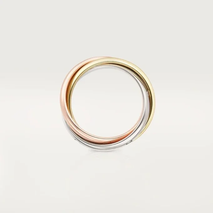 Trinity Ring, Classic Model, 5 Diamonds Trinity Ring, Classic Model, 5 Diamonds