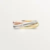 Trinity Ring, Classic Model, 5 Diamonds Trinity Ring, Classic Model, 5 Diamonds