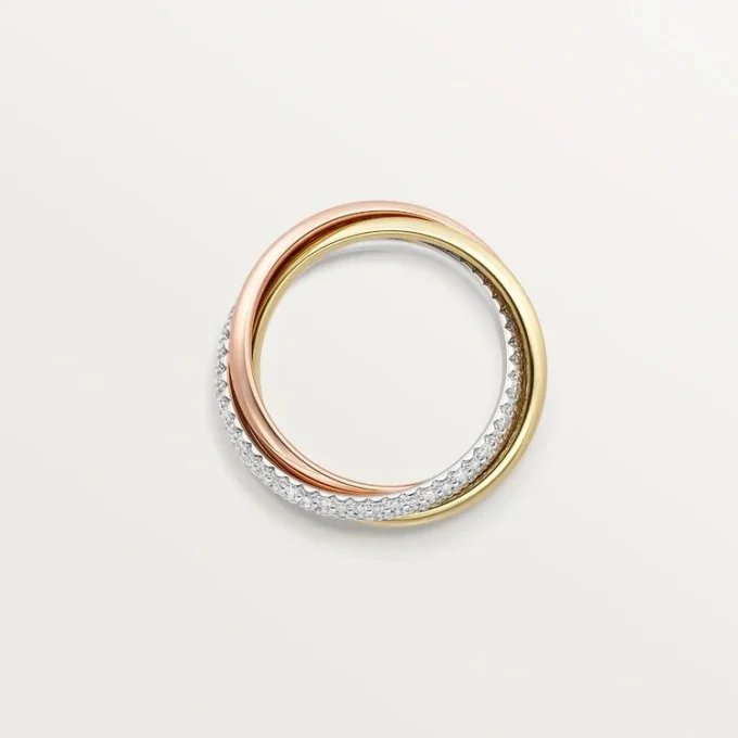 Trinity Ring, Classic Model, Half-Paved Trinity Ring, Classic Model, Half-Paved