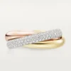 Trinity Ring, Classic Model, Half-Paved Trinity Ring, Classic Model, Half-Paved