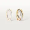 Trinity Ring, Classic Model, Half-Paved Trinity Ring, Classic Model, Half-Paved