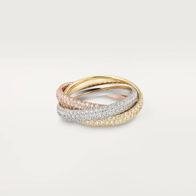 Trinity Ring, Classic Model, Paved Trinity Ring, Classic Model, Paved