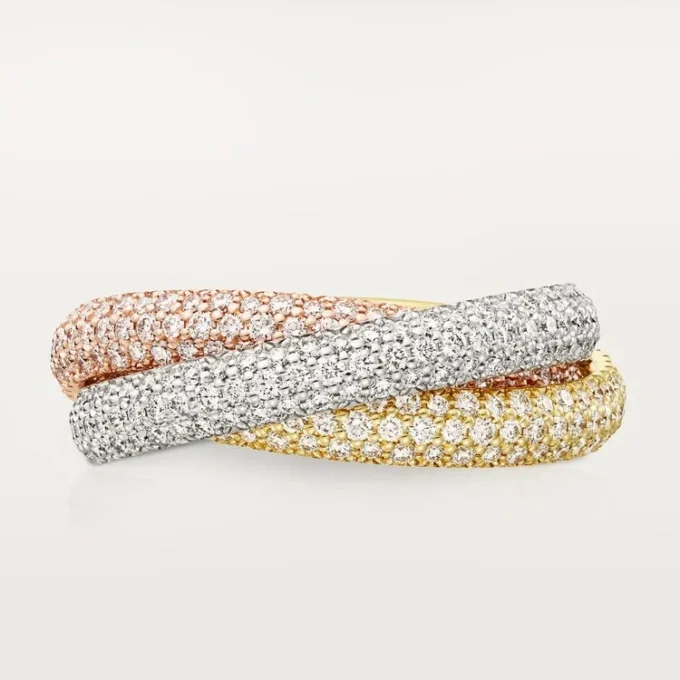Trinity Ring, Classic Model, Paved Trinity Ring, Classic Model, Paved