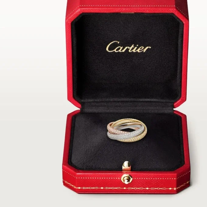 Trinity Ring, Classic Model, Paved Trinity Ring, Classic Model, Paved