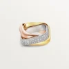 Trinity Ring, Cushion-Shaped, Large Model, Half-Paved