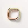 Trinity Ring, Cushion-Shaped, Large Model, Half-Paved