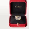 Trinity Ring, Cushion-Shaped, Large Model, Half-Paved