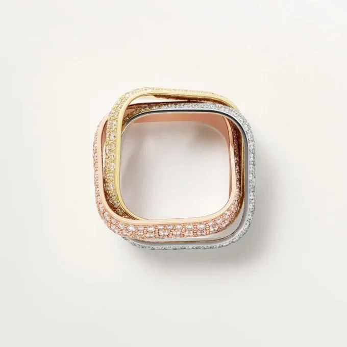 Trinity Ring, Cushion-Shaped, Large Model, Paved