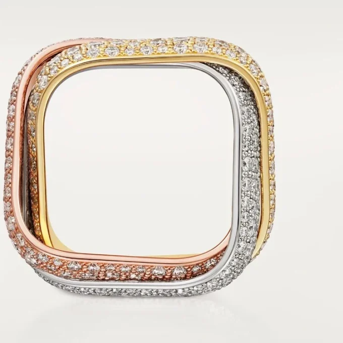 Trinity Ring, Cushion-Shaped, Large Model, Paved