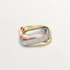 Trinity Ring, Cushion-Shaped, Medium Model, Half-Paved Trinity Ring, Cushion-Shaped, Medium Model, Half-Paved
