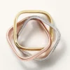 Trinity Ring, Cushion-Shaped, Medium Model, Half-Paved Trinity Ring, Cushion-Shaped, Medium Model, Half-Paved