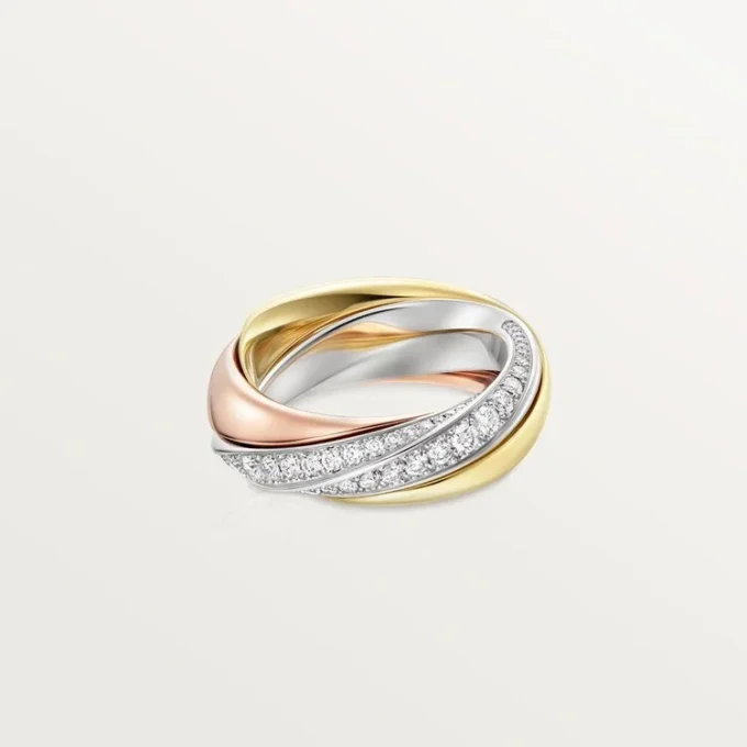Trinity Ring, Half-Paved Trinity Ring, Half-Paved