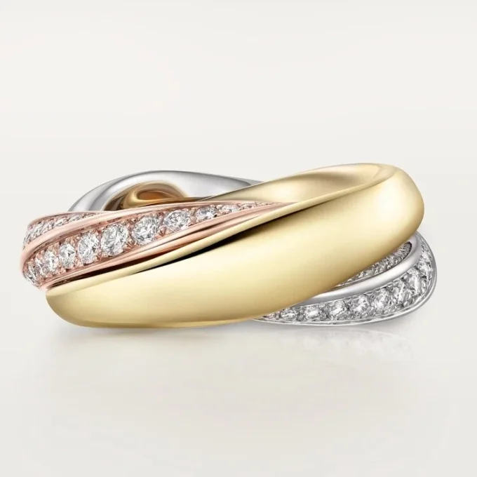 Trinity Ring, Half-Paved Trinity Ring, Half-Paved