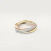 Trinity Ring, Small Model, Half-Paved Trinity Ring, Small Model, Half-Paved