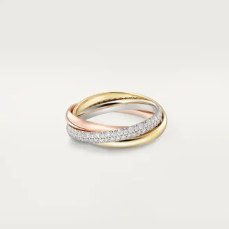 Trinity Ring, Small Model, Half-Paved