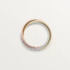 Trinity Ring, Small Model, Half-Paved Trinity Ring, Small Model, Half-Paved
