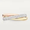 Trinity Ring, Small Model, Half-Paved Trinity Ring, Small Model, Half-Paved