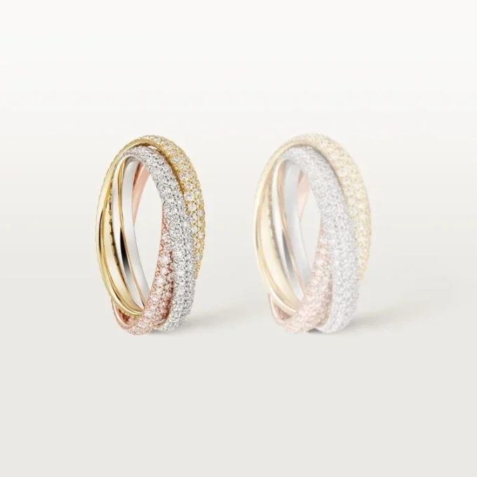 Trinity Ring, Small Model, Paved Trinity Ring, Small Model, Paved