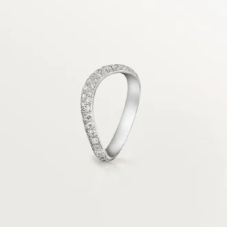 Trinity Ruban Wedding Band – Platinum, Diamond – Cartier