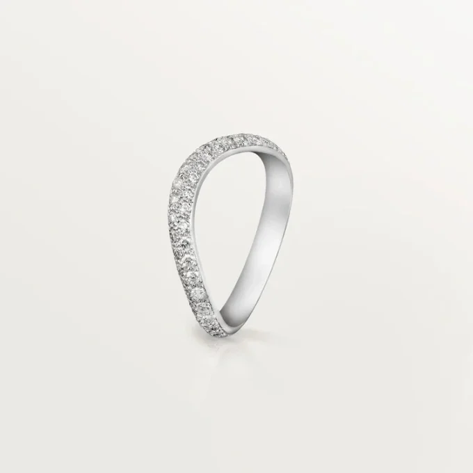 Trinity Ruban Wedding Band – Platinum, Diamond – Cartier