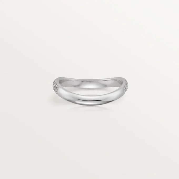 Trinity Ruban Wedding Band – Platinum, Diamond – Cartier