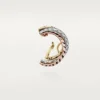 Trinity Single Earring, Lacquer, Half-Paved Trinity Single Earring, Lacquer, Half-Paved