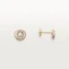 Trinity Stud Earrings, 2 Diamonds