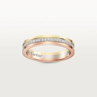 Trinity Wedding Band – White Gold, Yellow Gold, Pink Gold, Diamonds – Cartier