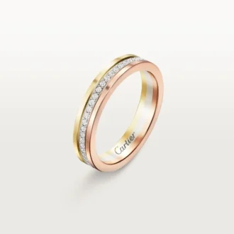 Trinity Wedding Band – White Gold, Yellow Gold, Pink Gold, Diamonds – Cartier