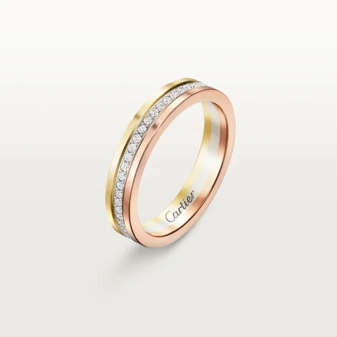 Trinity Wedding Band – White Gold, Yellow Gold, Pink Gold, Diamonds – Cartier