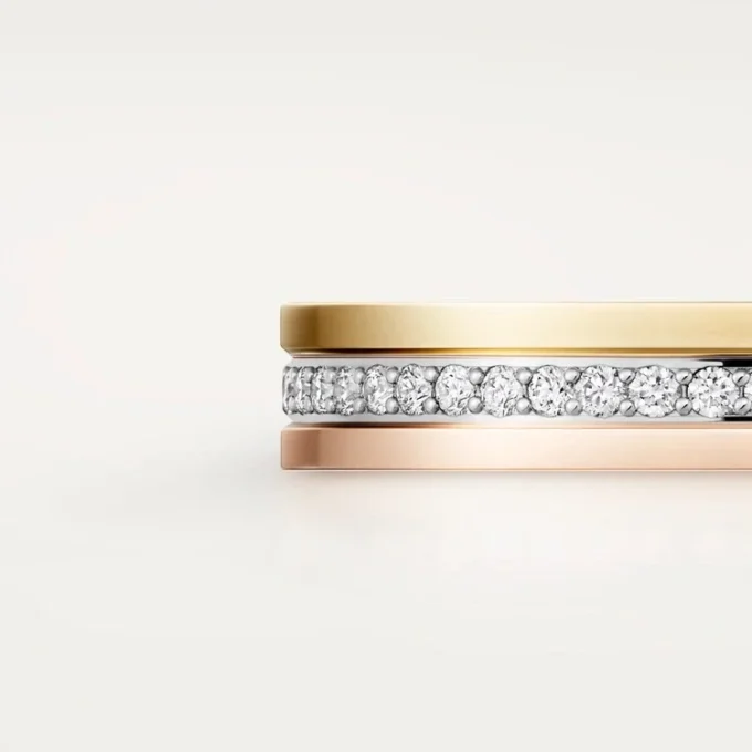 Trinity Wedding Band – White Gold, Yellow Gold, Pink Gold, Diamonds – Cartier