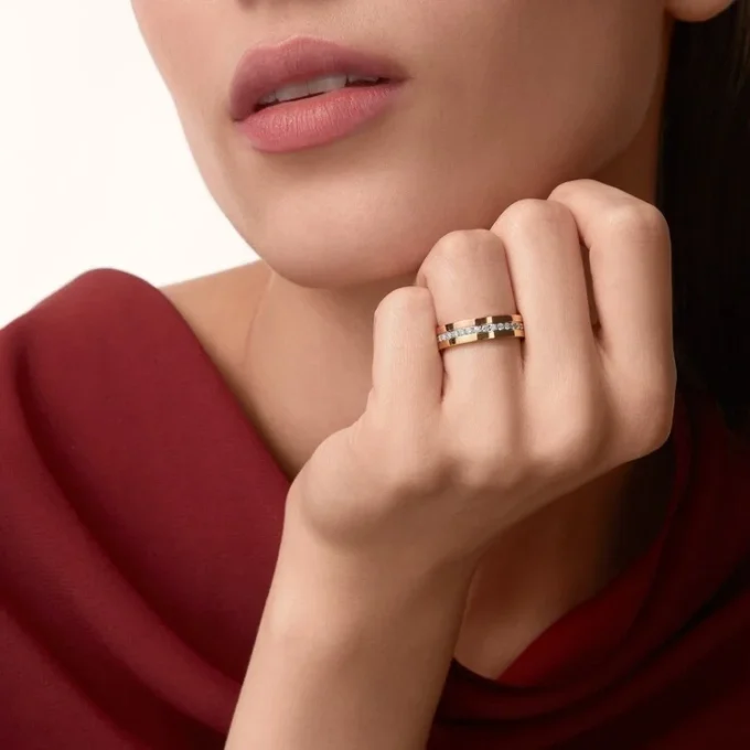 Vendome Louis Cartier Wedding Band, 4.8 Mm Width, Paved Vendome Louis Cartier Wedding Band, 4.8 Mm Width, Paved
