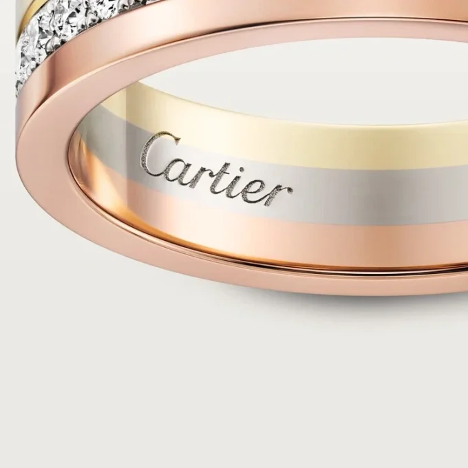 Vendome Louis Cartier Wedding Band, 4.8 Mm Width, Paved Vendome Louis Cartier Wedding Band, 4.8 Mm Width, Paved