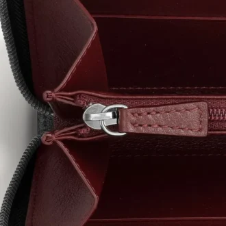 Zipped International Wallet, Must De Cartier – Black Calfskin, Palladium Finish – Cartier